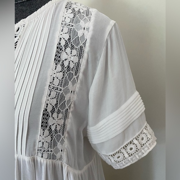 MAEVE Women’s White Lace Tunic Size: M (Anthropologie) - Picture 4 of 8